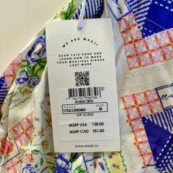 Maaji Countryside Aurora Floral V-Neckline Maxi Cover Up Dress Size Medium NWT - Picture 3 of 8